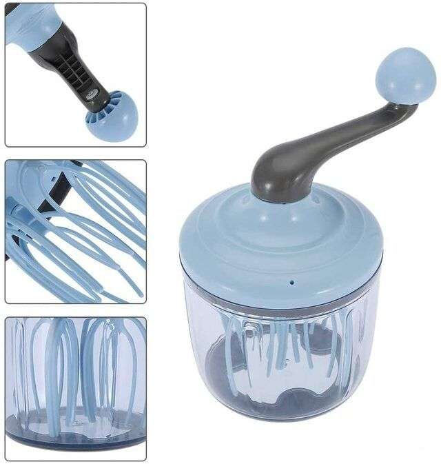 Manual Collapsible Nonslip Egg Beater Whisk New