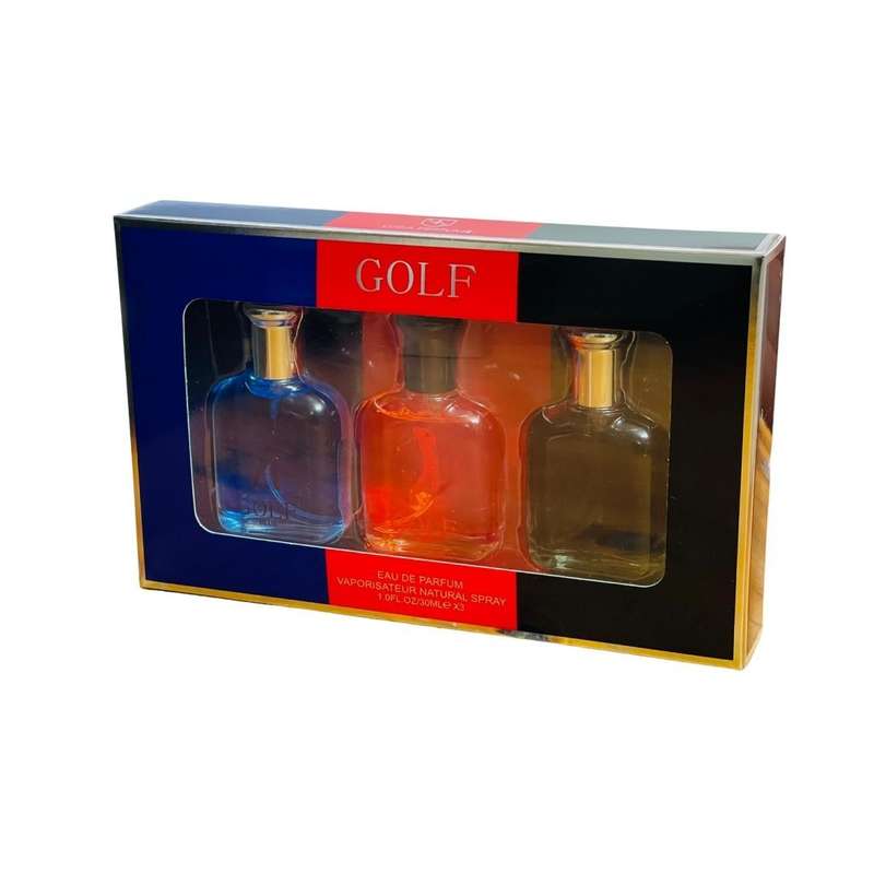 Men's Golf Series EDP Gift Set 3x 30ml + Keyring & Premium Gift Bag COMBO