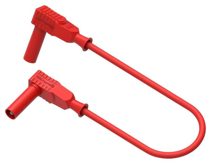 Tenma 76-024 Test Lead, 4mm Right Angle Banana Plug, 1 kV, 12 A