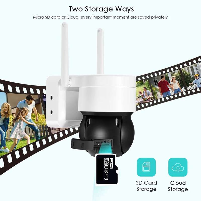 Wireless Solar Camera WiFi Security Camera System Rechargeable Battery