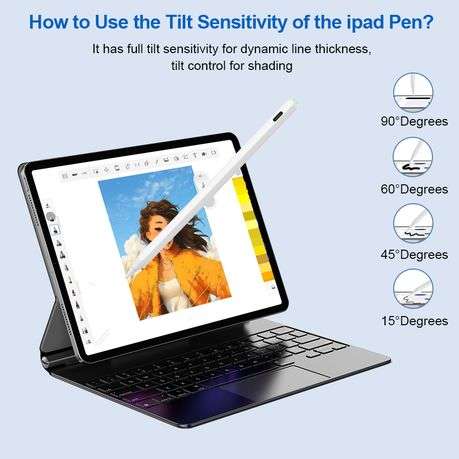 Pad Pencil 2nd Gen Magnetic Wireless/Type-C Charging Palm Rejection & Tilt