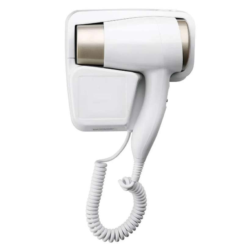 Wall Mount Hair Dryer with Stand Rack Professional Fast Drying-White