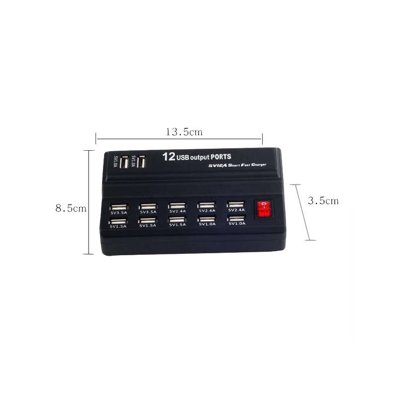 12 Port USB Charging Station for Smartphones & Tablets and other Q-CD10P