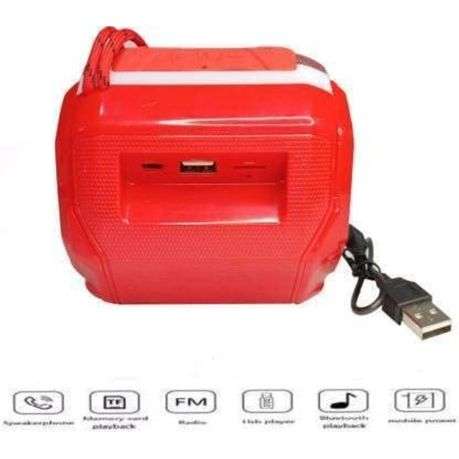 Wireless Portable Speaker LED Ambient Lighting Model A:005 - Red