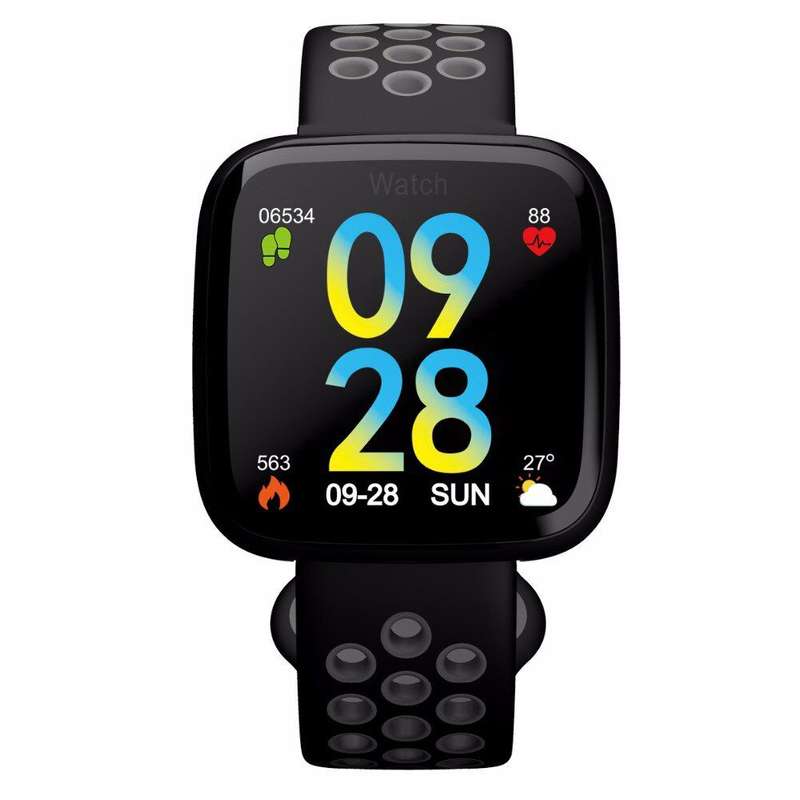 SWEG® Sports Fitness Activity Tracker Heart Rate Monitor Y6 Smart Watch - Grey & Black