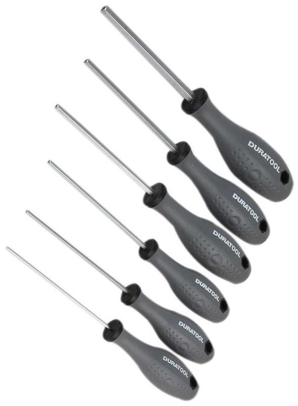 Duratool (D03444) Screwdriver Set, Tamperproof Hex, 6 Piece