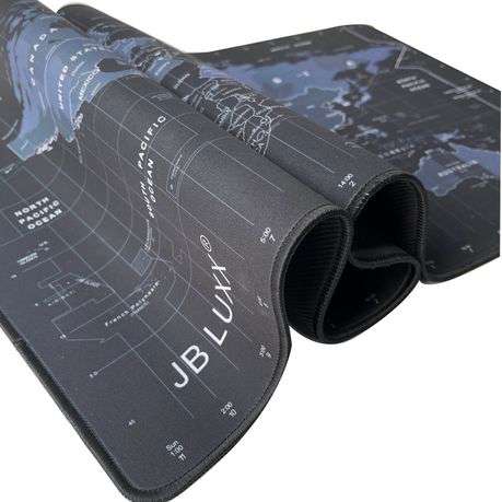 JB LUXX HD Printed Version XXL Gaming Mouse Pad - WORLD MAP