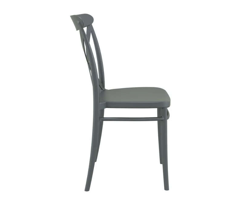 Classic Cross Back Dining Chair - 1 Pack - Grey
