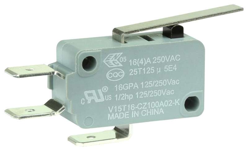 C&K Components (V15T16-CZ100A02-K) Microswitch, Standard, 16 A