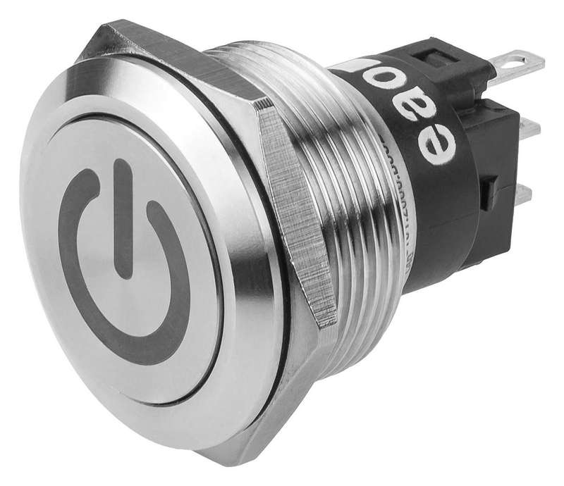 EAO (82-6151.2000.B002) Vandal Resistant Switch, Engraved, Standby,22 mm
