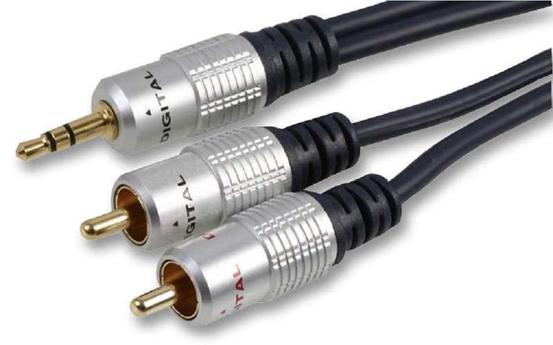 Pro Signal PSG00806 3.5mm Stereo Jack Plug to 2x Phono (RCA) Plug Lead