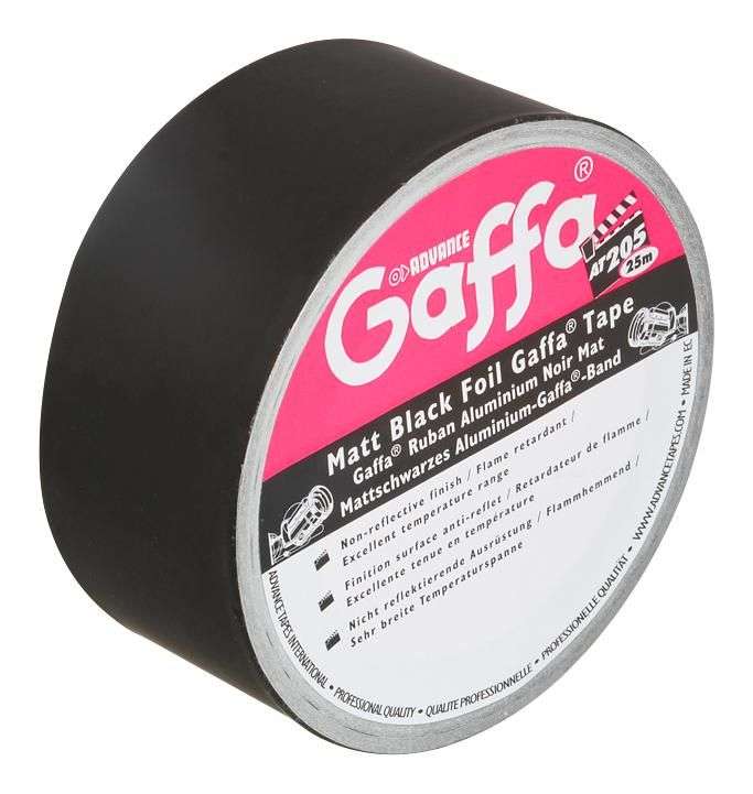 Advanced Tapes (AT205 BLACK 25M X 50MM) Tape, 50 mm x 25 m