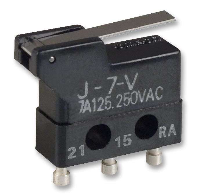 Omron (J-7-V) Microswitch, Subminiature, Short Lever