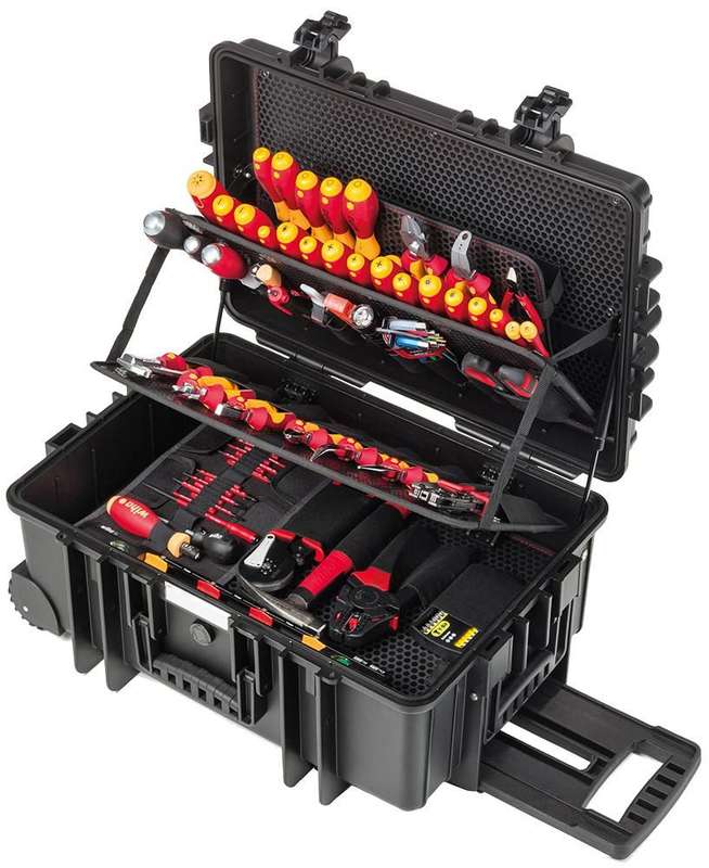 Wiha (42069) Tool Set, Electrician, Competence XXL II, Hard Case, 115 Piece