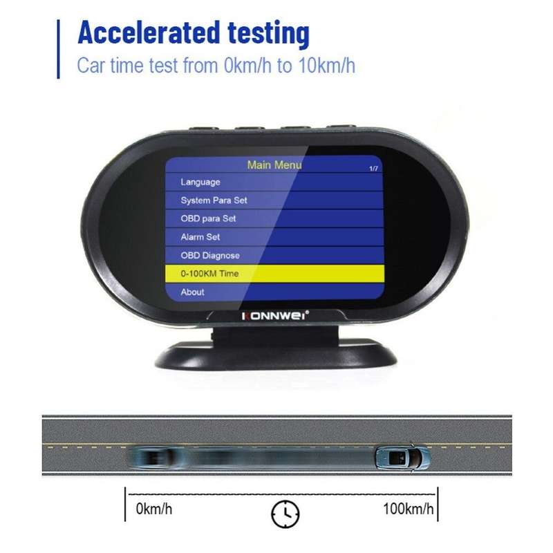 KONNWEI KW206 Auto On-board Computer Gauge + OBD2 Engine Scanner