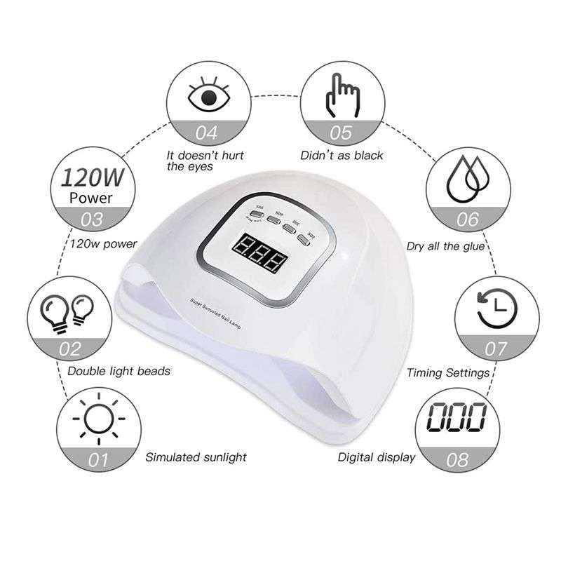 UV Gel Nail Lamp 120W Gel Nail Polish LED UV Light