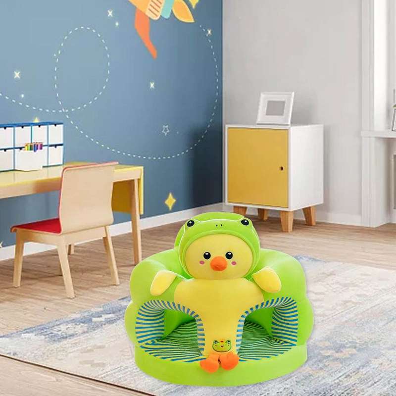 Baby Learning To Sit On Sofa Small Child Sofa Cartoon Baby Seat - Green