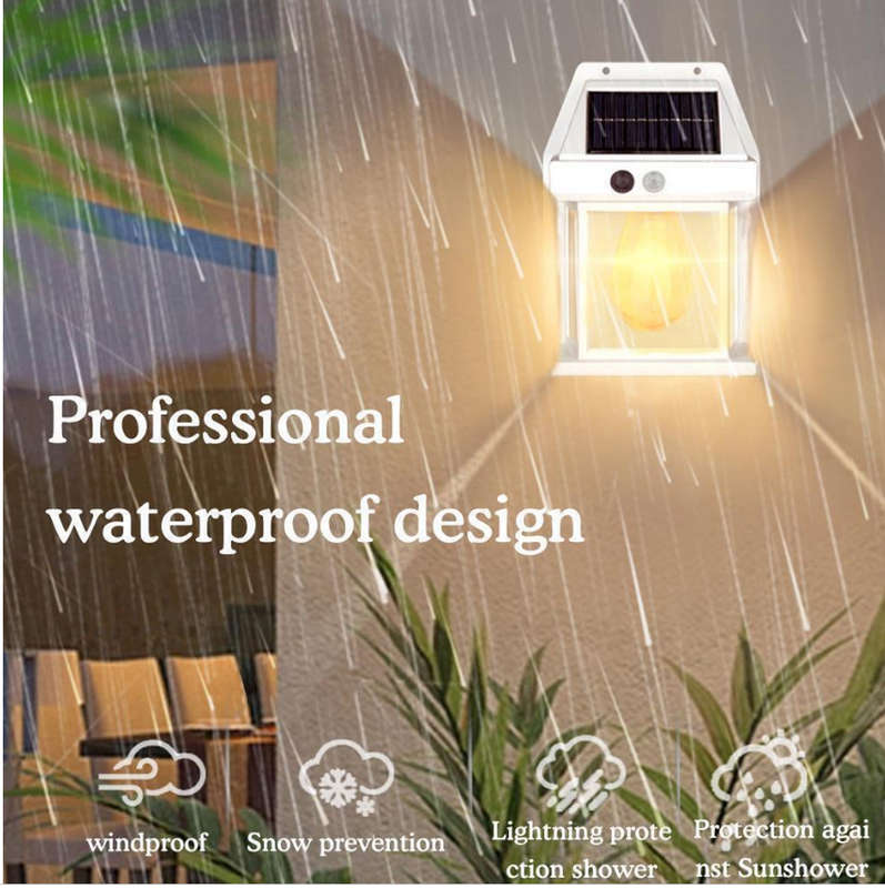 Solar Tungsten Wall Light Outdoor Wireless Motion Sensor LED