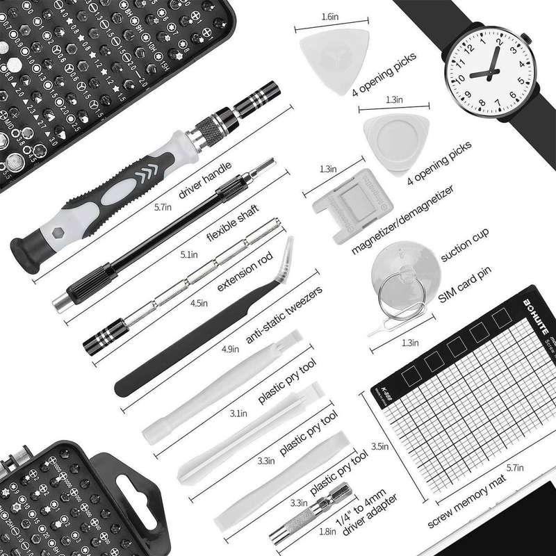 115-in-1 Ultimate Magnetic Precision Screwdriver Bits & Mini Tool Kit Set