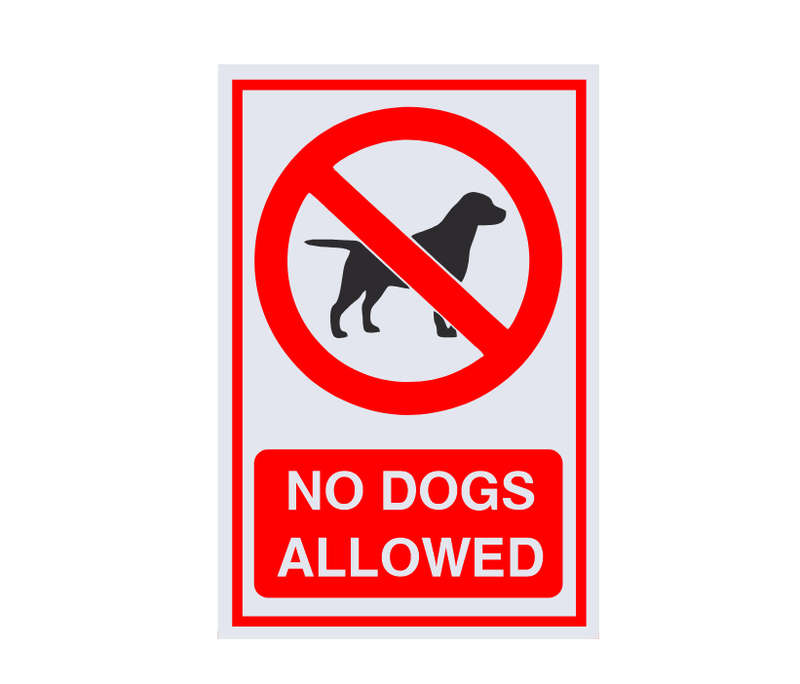 No Dogs Allowed ABS Sign Board