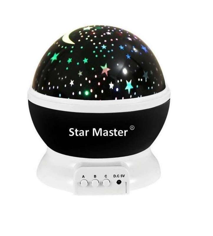 Star Master Night Light - Black(SECOND HAND) (MAKES NOISE WHEN SPINNING)