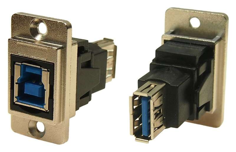 Cliff Electronic (CP30706NM) USB Adapter, CSK Hole, USB 3.0