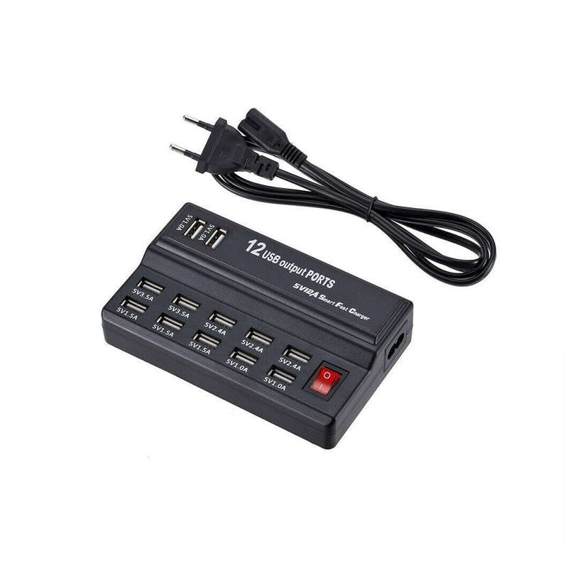 12 Port USB Charging Station for Smartphones & Tablets and other Q-CD10P