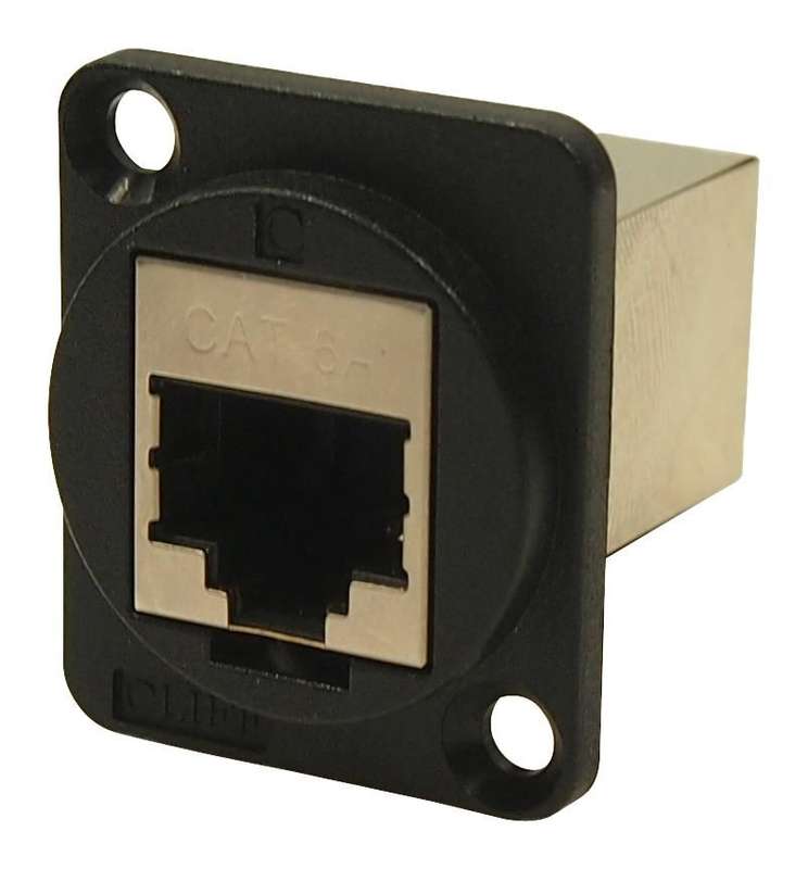 Cliff Electronic Components (CP30225SMB) In-Line Adapter, Cat6a, RJ45, RJ45
