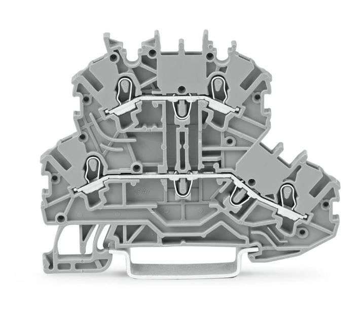 Wago (2002-2201) DIN Rail Mount Terminal Block, 2 Ways, 22 AWG, 12 AWG