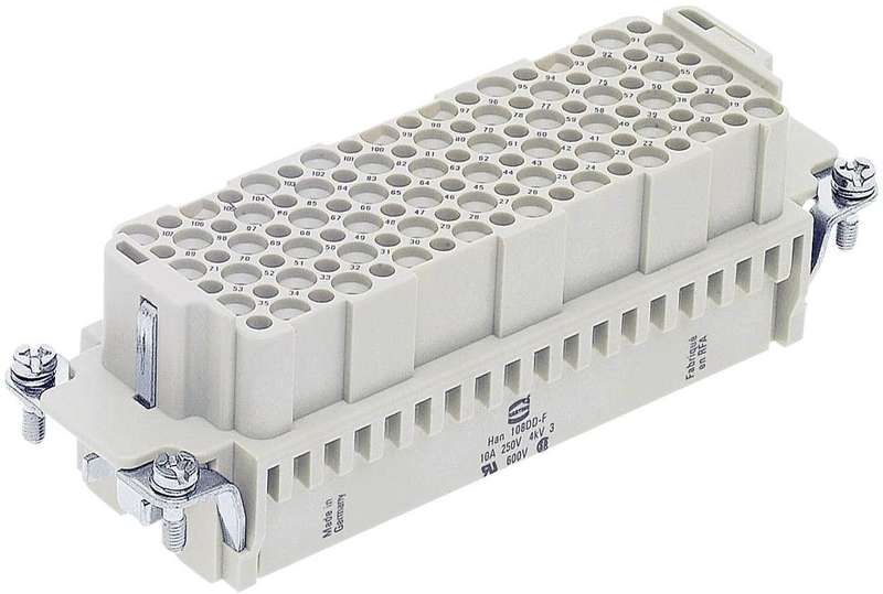 Harting (09 16 108 3001) Heavy Duty Connector, 109 Contacts, 24B, Plug