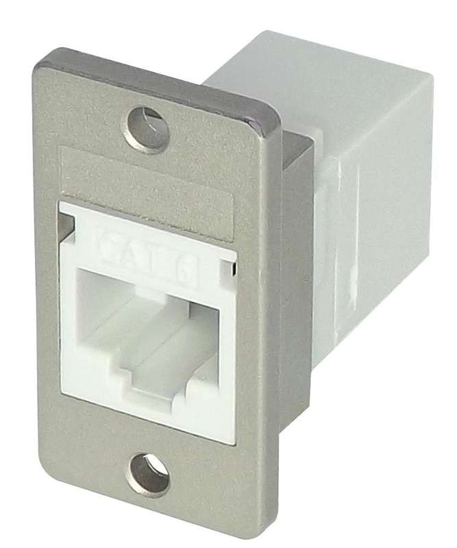Tuk (SACK4WHPM) In-Line Adapter, Keystone Panel Mount, RJ45, RJ45