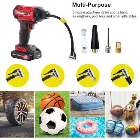 Digital Display Fast Tire Inflater -2000 MAH Battery