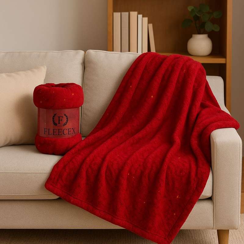 FLEECEX- Marble Design Fleece Blanket  - Warm Winter Throw