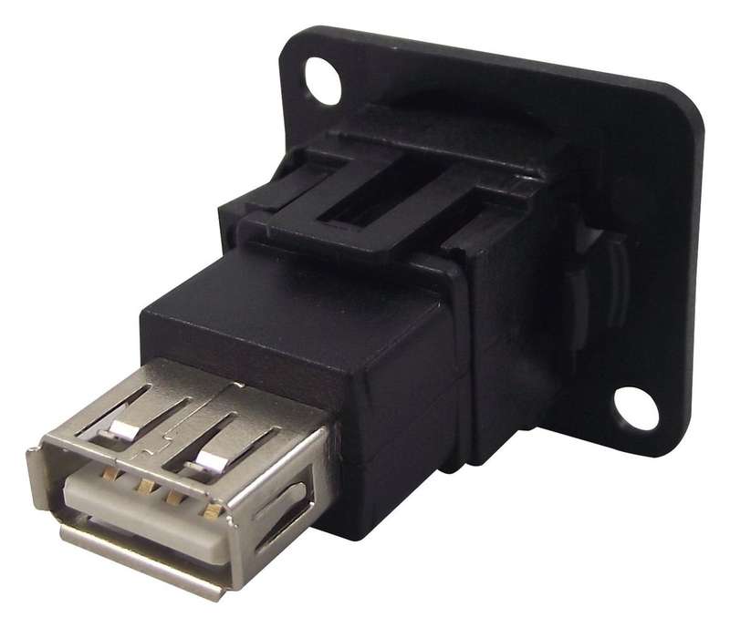 Cliff Electronic (CP30207NX) USB Adapter, Plain Hole, USB 2.0, FT