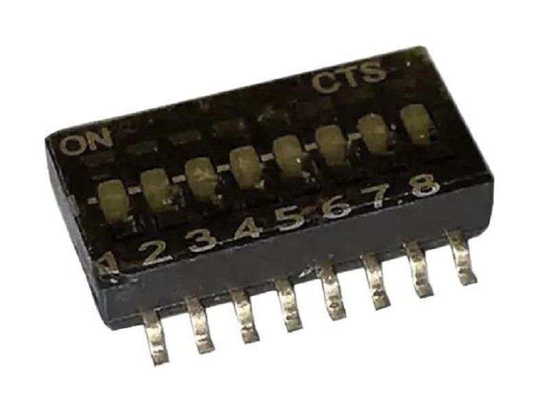 Cts (218-8LPSTR) DIP / SIP Switch, SPST, 50 V, 100 mA