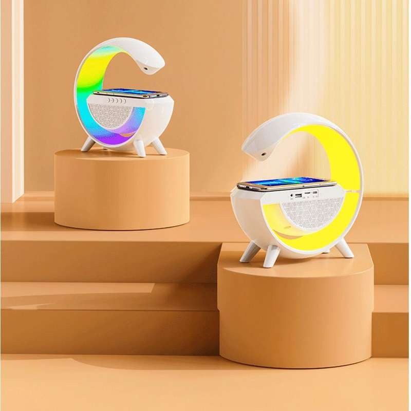 4 in1 Rainbow Atmosphere Desk Lamp Wireless Charger Portable Speaker