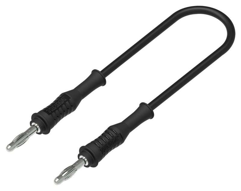 Tenma 76-096 Test Lead, 4mm Banana Plug, 33 VAC, 12 A, Black, 500 mm