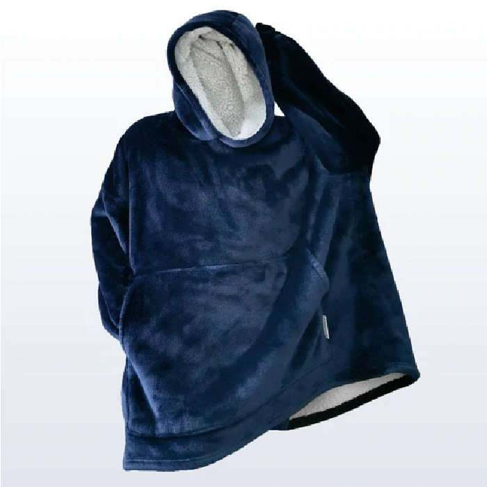 Fashion One-size Ultra-Warm Hoodie - Blue