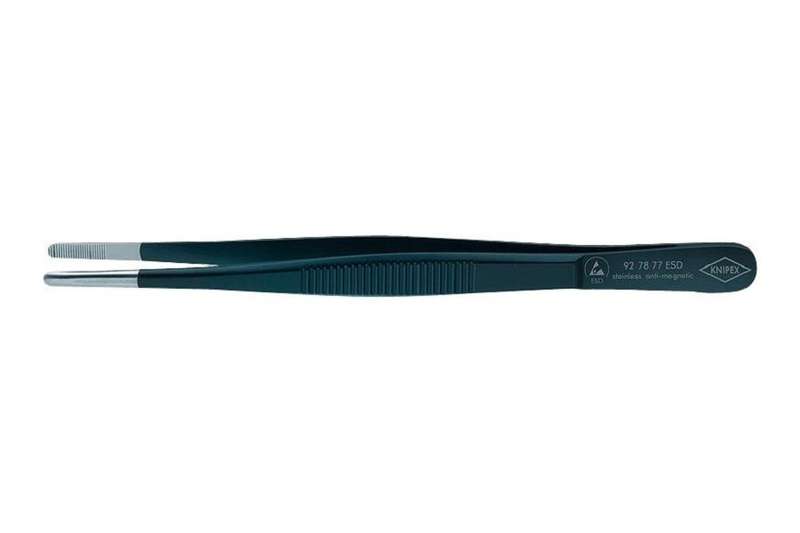 Knipex (92 78 77 ESD) Tweezer, Straight, Round, Nickel Plated Steel