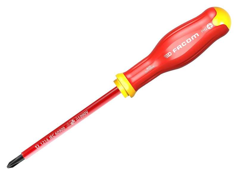Facom (ATP2X125VE) Screwdriver, Phillips, #2 Tip, 125 mm Blade Length
