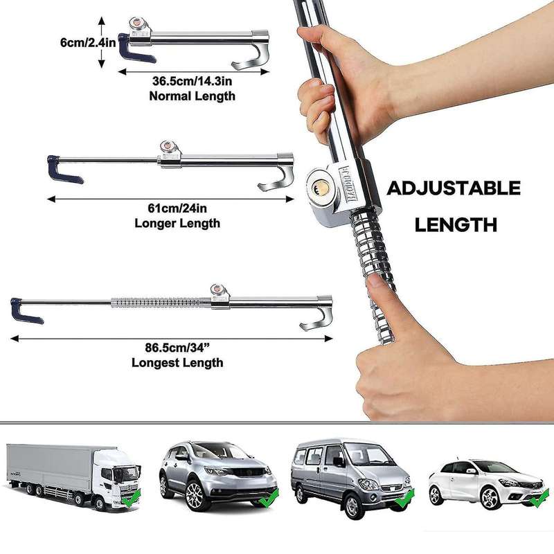 Steering Wheel Lock Bar, Anti-theft Security Pedal Lock