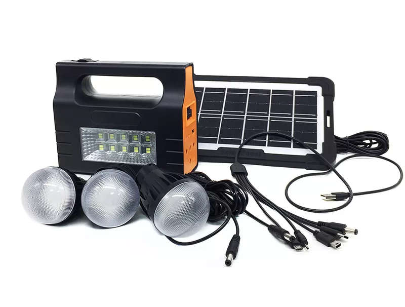 Solar Generator PowerBank USB Charging with Solar Panel - Multifunction Solar Lighting Kit