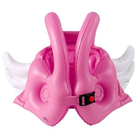 Olive Tree-Child Angel Wing Inflatable Vest Jacket Swimming Aid - Pink / White - 32 cm