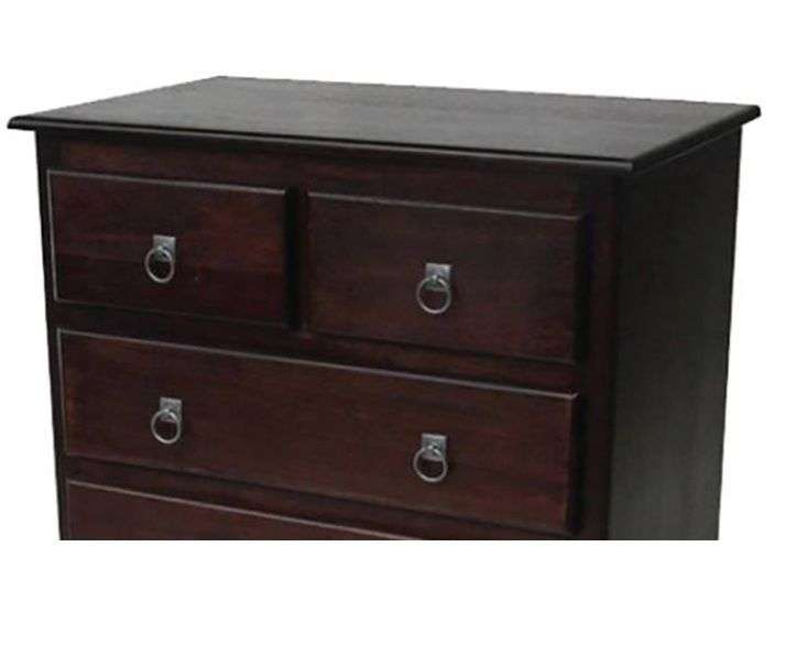 Rectangular stain resistant chest of drawers in Mahogany or white