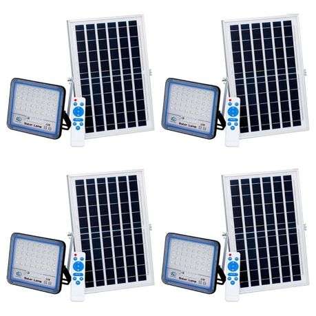 Ecomlight IP67 Solar Flood Spot Light Strobe 100W - 4 PACK