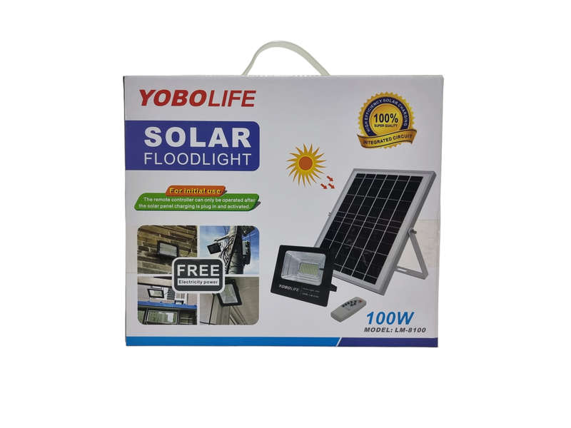 100W Solar LED Flood Light with Remote control