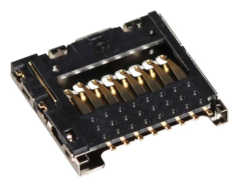 Molex (104031-0811) Memory Card Connector, MicroSD, Push-Pull, 8 Contacts