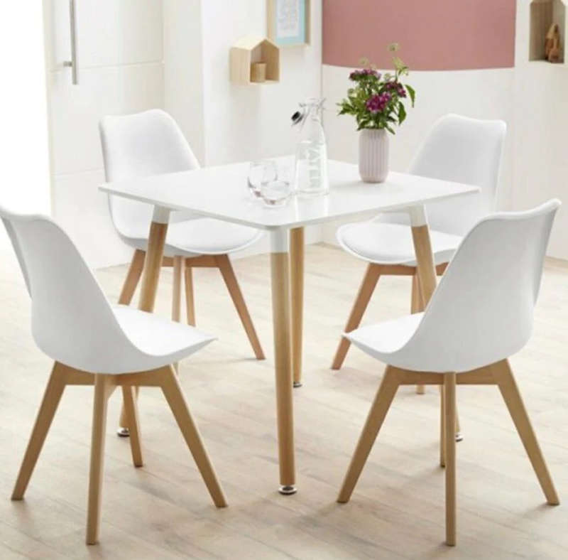 Dining Suite / Set - Square Dining Table with Four Padded Chairs