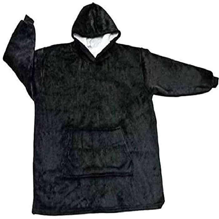 Fashion One-size Ultra-Warm Hoodie - Black