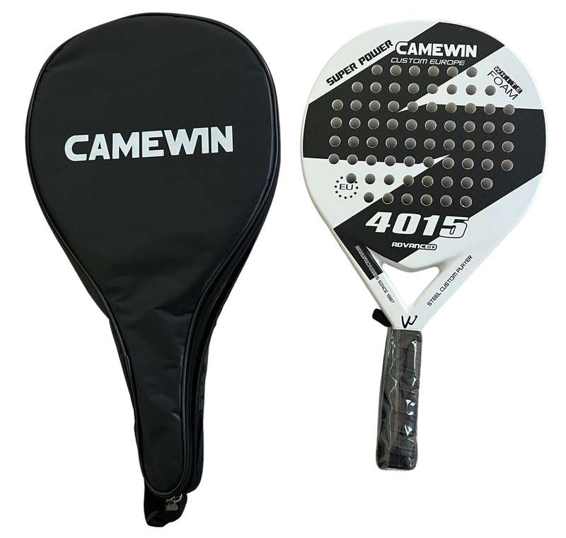 White Camewin Padel/Pop Tennis/ Paddle Tennis Racket with Carry Bag
